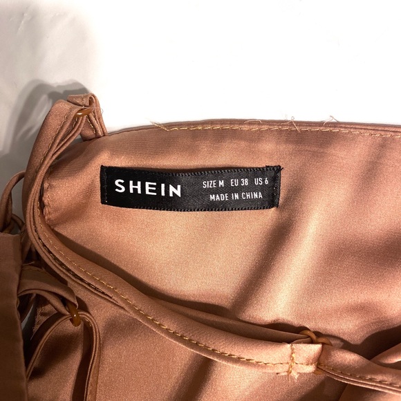 SHEIN Lace-up Back Ruched Bust Crop Cami Top - Picture 6 of 6